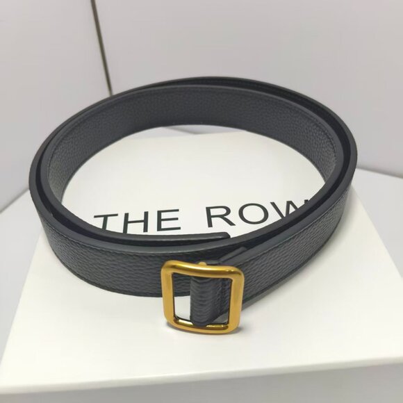 The Row Black Leather Belt Timeless Accessory